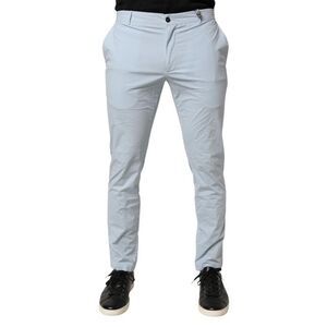 Daniele Alessandrini Skinny Dress Trouser Pants Men Light Blue Bottoms